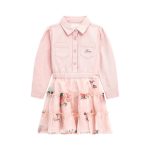 MIXED FABRIC ADJ. LS DRESS ΦΟΡΕΜΑ ΠΑΙΔΙΚΟ GIRL