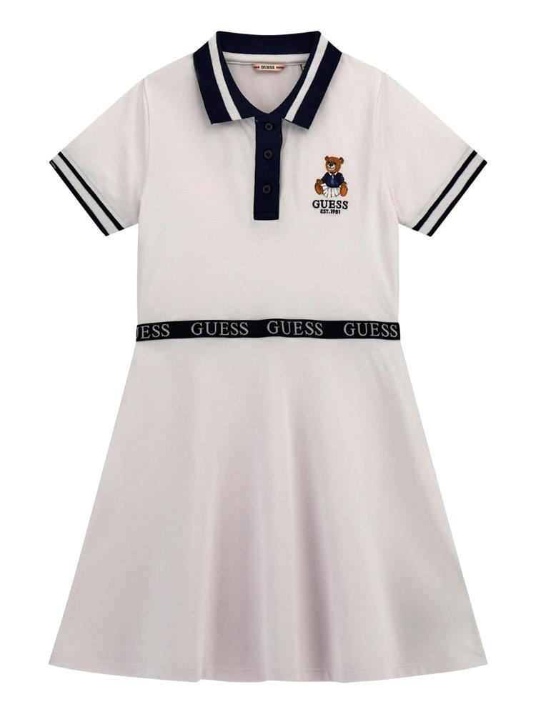 ΦΟΡΕΜΑ ΛΕΥΚΟ/ΜΠΛΕ ΜΕ ΓΙΑΚΑ ΚΑΙ ΚΟΥΜΠΑΚΙΑ GUESS
