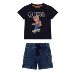 ΒΡΕΦΙΚΟ ΣΕΤ JEAN CARGO GUESS ΜΠΛΕ ΣΚΟΥΡΟ