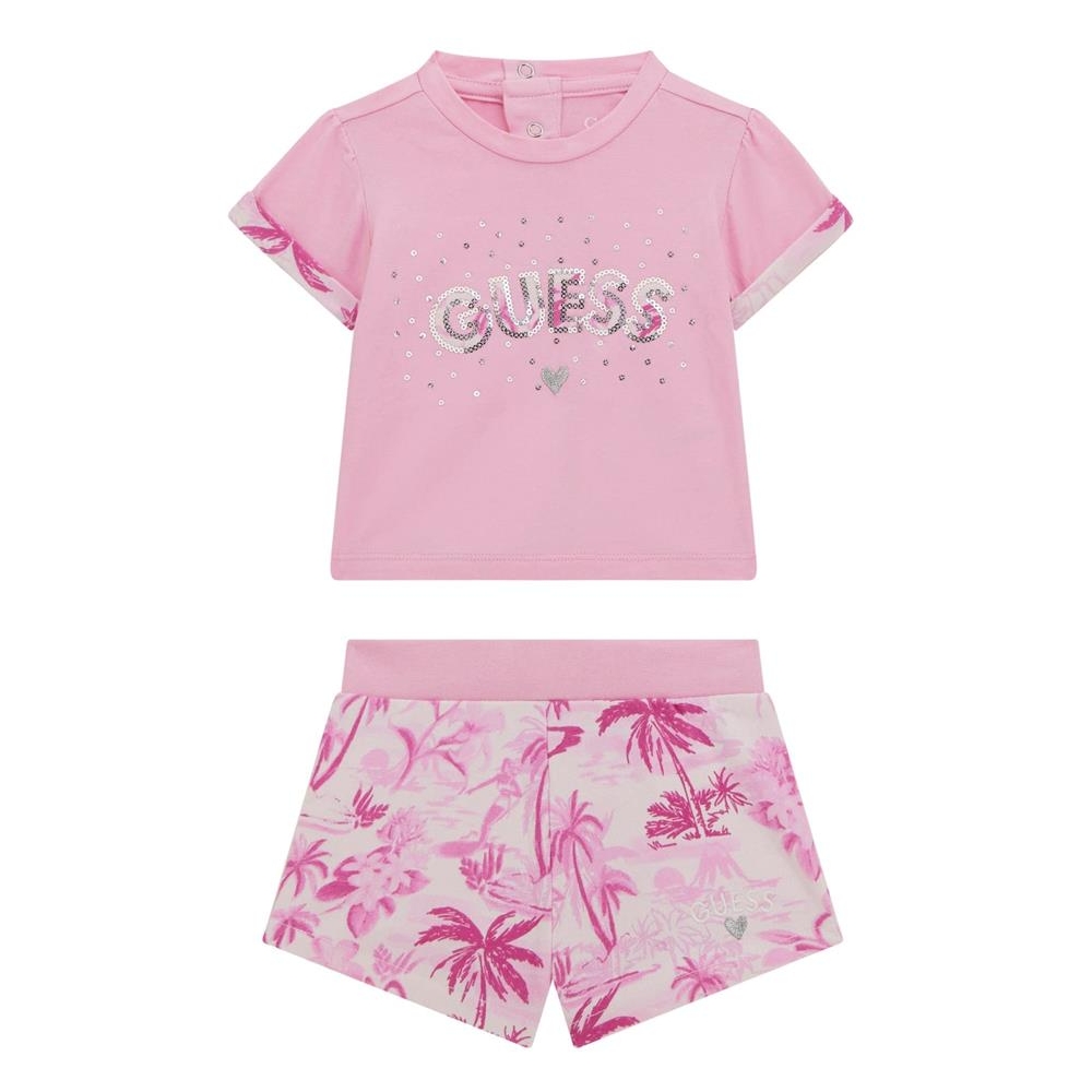 ΣΕΤ ΜΠΛΟΥΖΑ ΚΑΙ ΣΟΡΤΣ ΣΕ ΡΟΖ ΧΡΩΜΑ GUESS