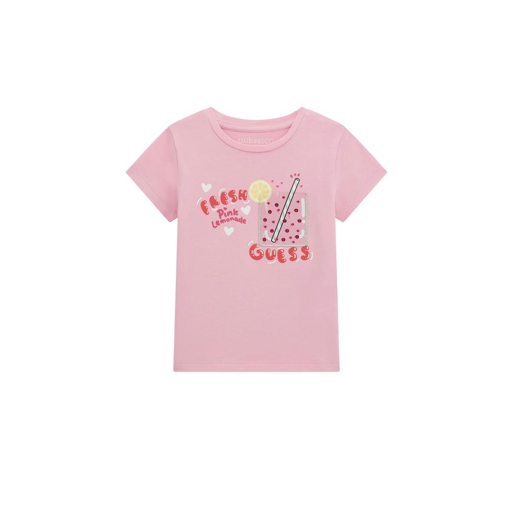 ΜΠΛΟΥΖΑ ΜΕ ΚΕΝΤΗΜΕΝΟ PATCH ΡΟΖ GUESS