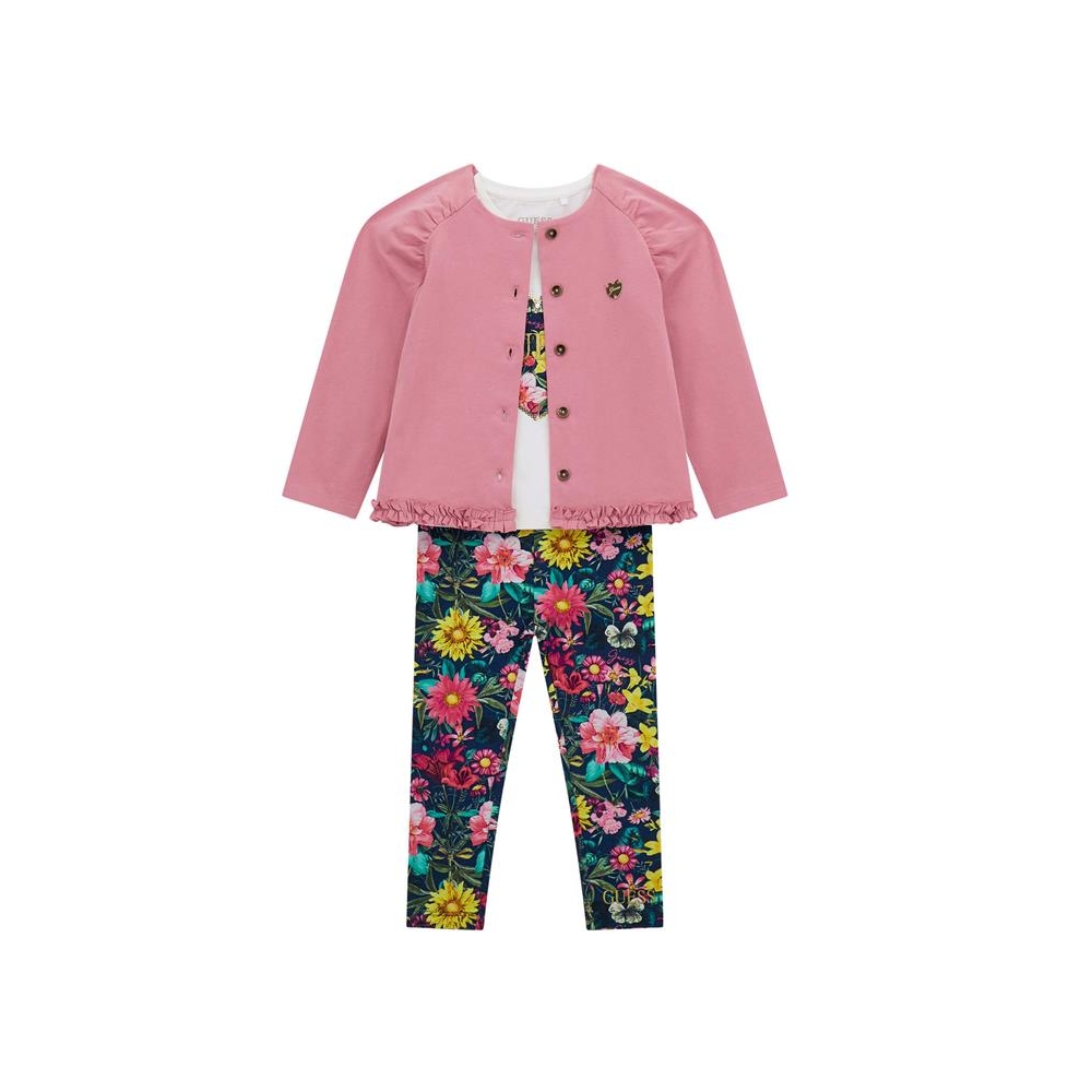 ΣΕΤ ΖΑΚΕΤΑ,ΜΠΛΟΥΖΑ ΚΑΙ ΚΟΛΑΝ FLORAL GUESS