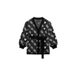 ΖΑΚΕΤΑ ΠΛΕΚΤΗ ΜΕ ΚΟΥΜΠΙΑ ΚΑΙ ΖΩΝΑΚΙ,ALLOVER ΤΥΠΩΜΑ  GUESS