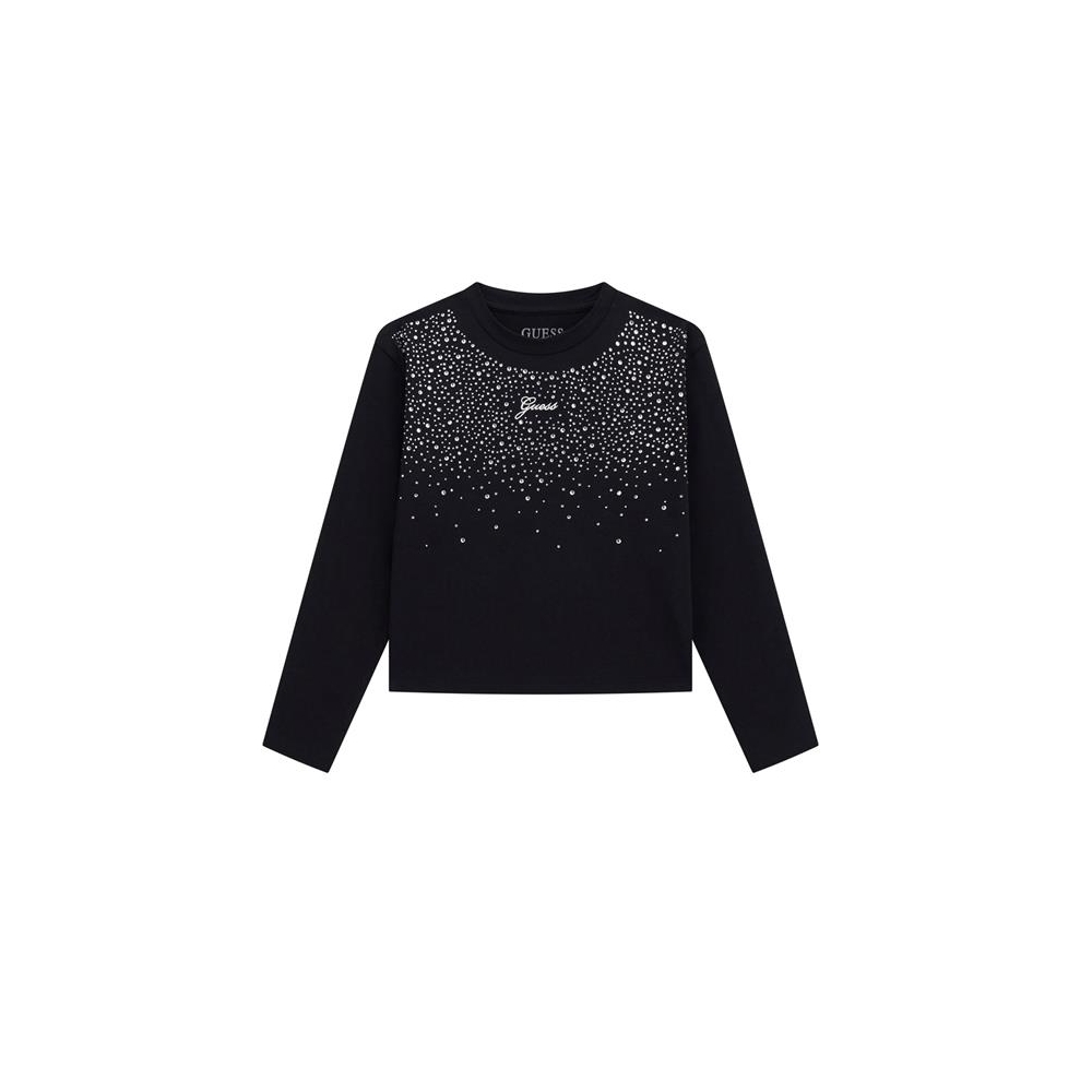 ΜΠΛΟΥΖΑ MAΥΡΗ ΜΕ ΣΤΡΑΣ GUESS